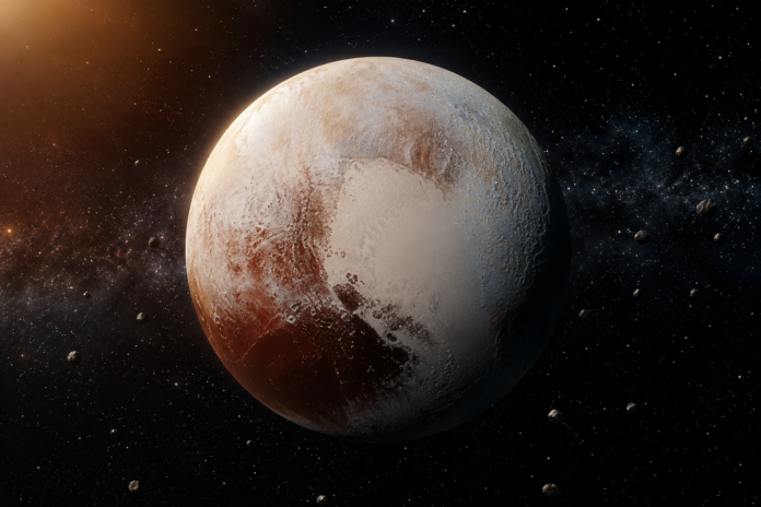 Pluto in space during the debate over whether it should become a planet again