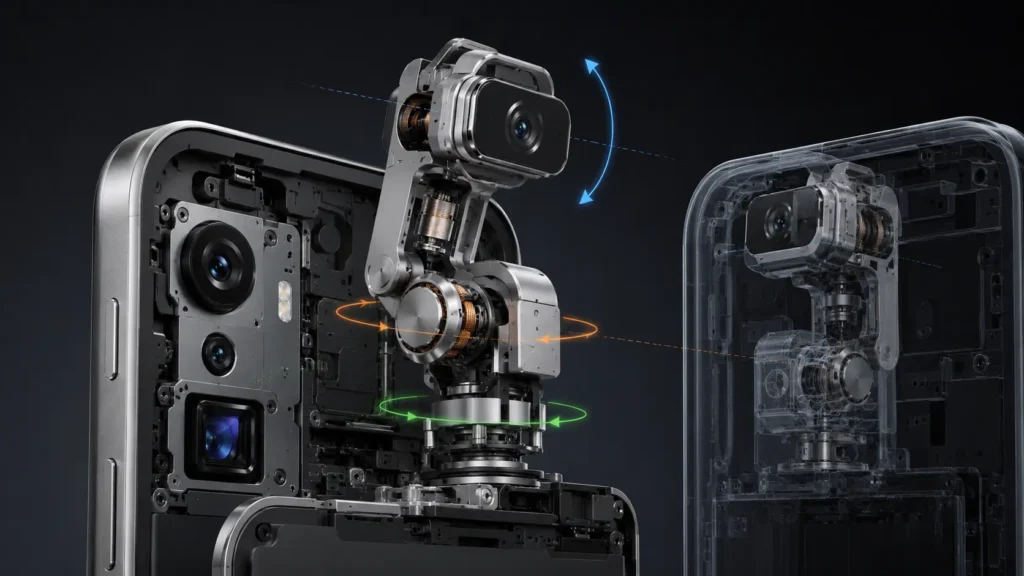 Mechanical gimbal inside the HONOR Robot Phone