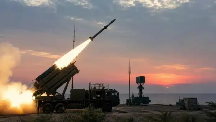 Project Kusha air defence system missile launching during a test