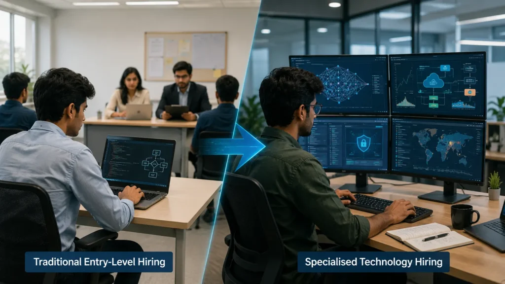 Specialised fresher hiring with AI cloud and cybersecurity skills