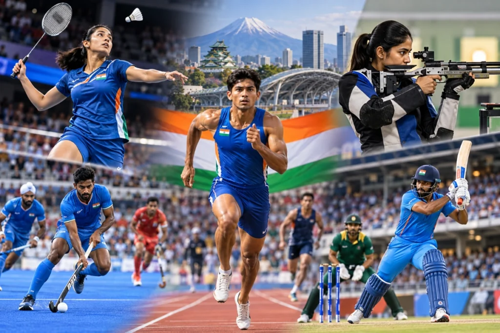 Indian athletes competing at the Asian Games 2026