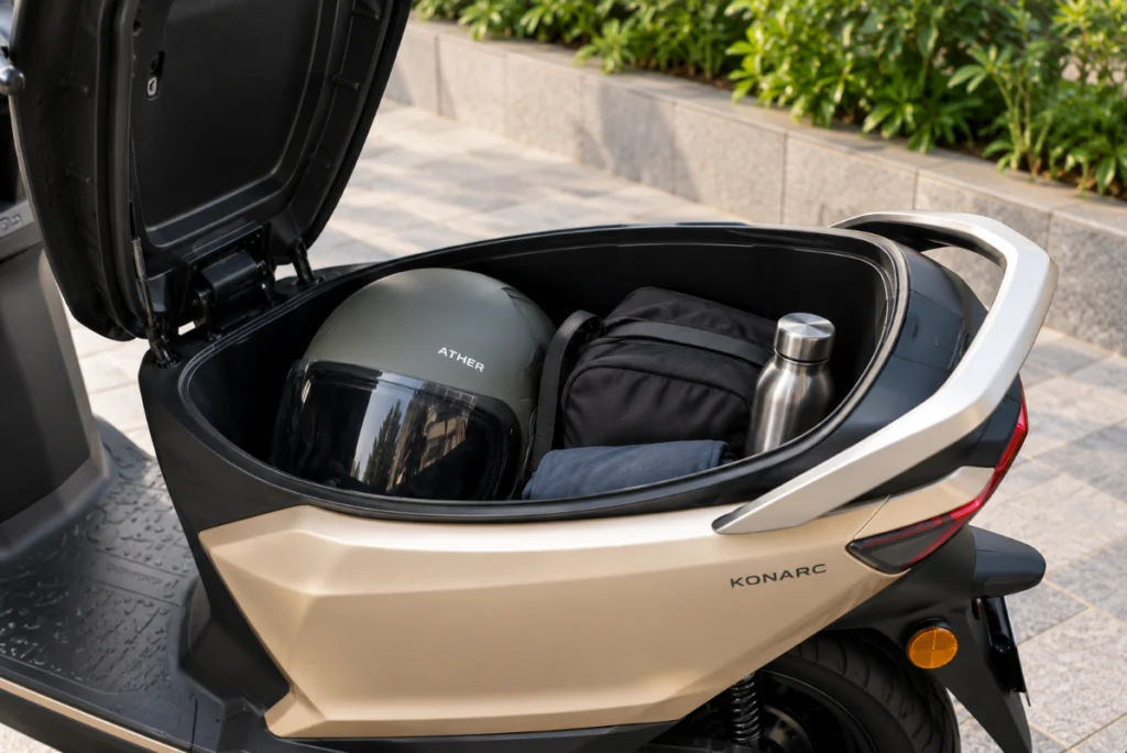 Ather Konarc 31-litre boot storage