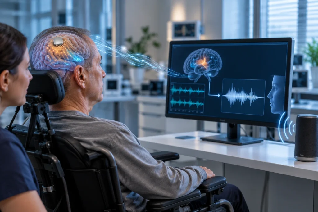 Brain-computer interface concept for restoring spoken communication
