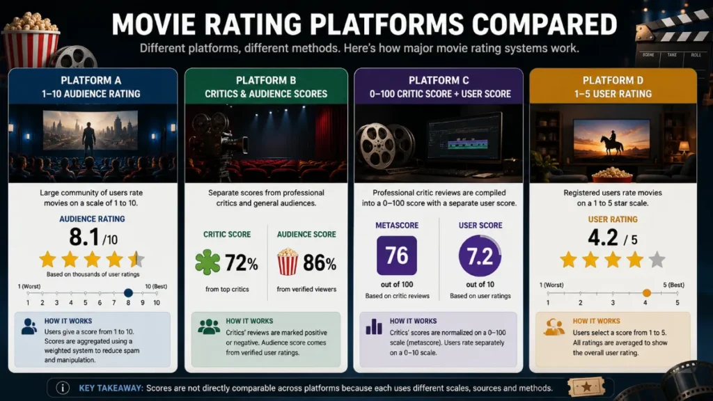Comparison of IMDb and other movie rating systems