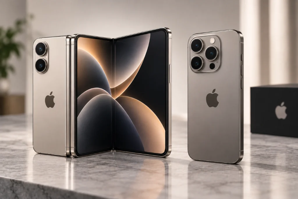 iPhone Duo compared with iPhone 18 Pro form factors