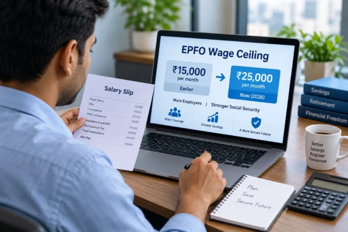 New EPFO Rule 2026 Explained with the revised ₹25,000 wage ceiling