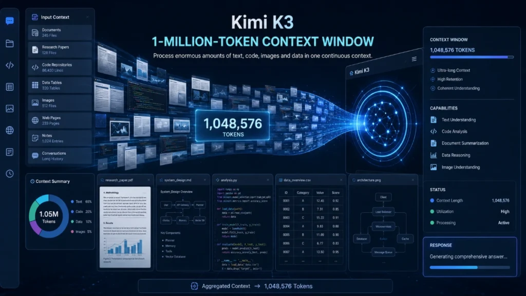 Kimi K3 1-million-token context window
