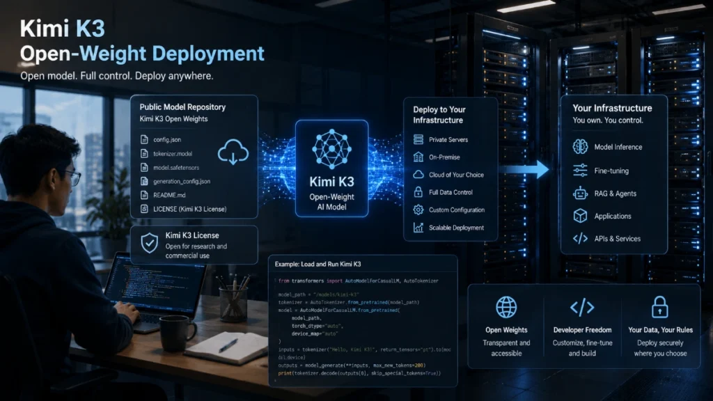 Kimi K3 open-weight AI model deployment