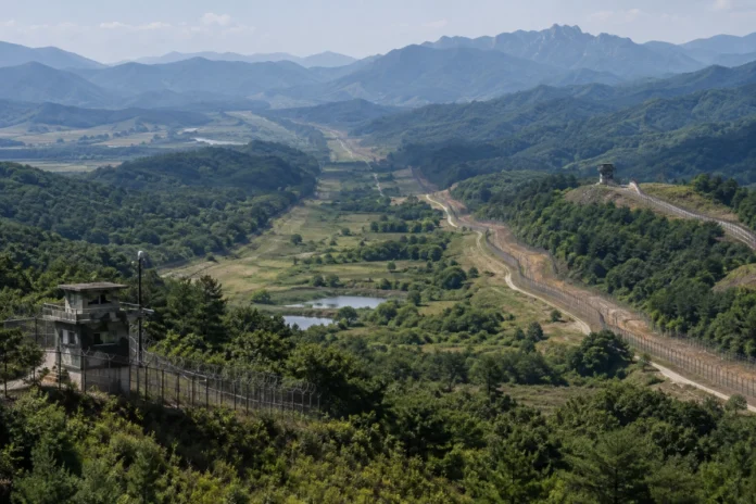 North Korea South Korea border facts showing the Korean DMZ and military boundary