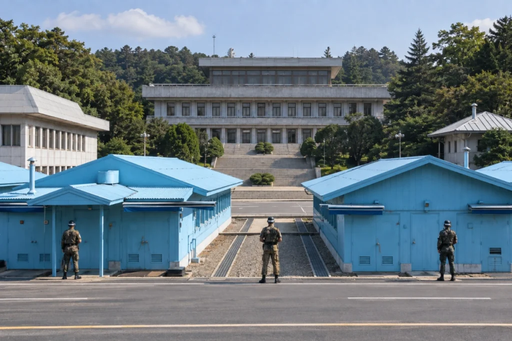 Joint Security Area at Panmunjom in the Korean DMZ