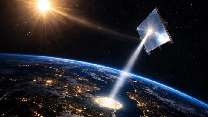 Space Mirrors in Orbit Reflecting Sunlight